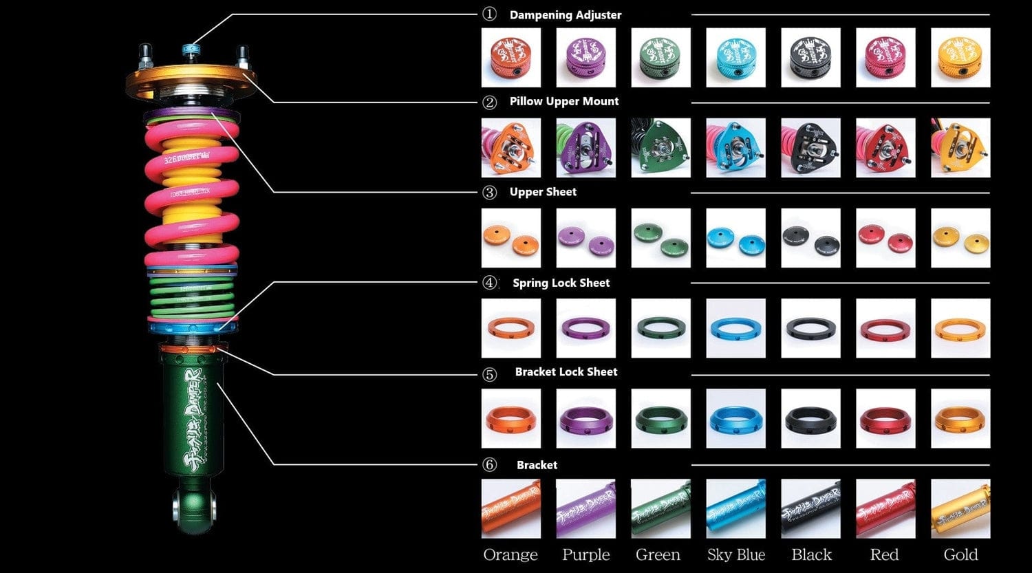 326POWER Chakuriki Coilovers for 2003-2008 Nissan 350Z (Z33)