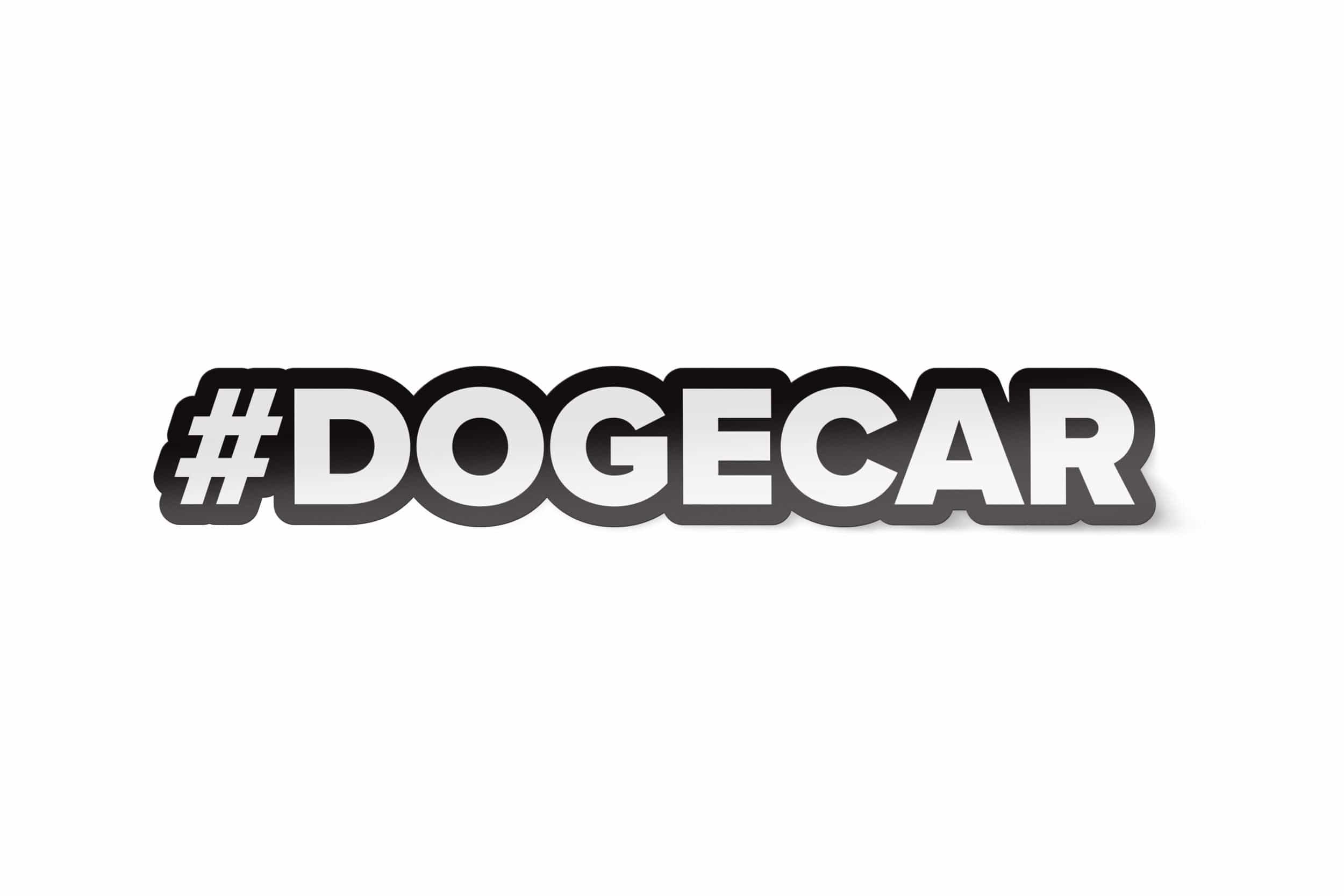 DOGECAR 'Hashtag' Sticker - Black/White DO-ST-02