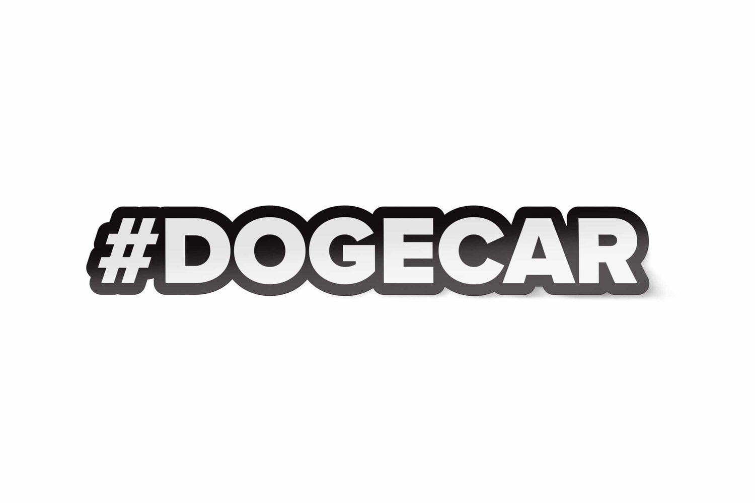 DOGECAR 'Hashtag' Sticker - Black/White DO-ST-02